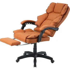 Trisens Chefsessel Lederoptik Hellbraun