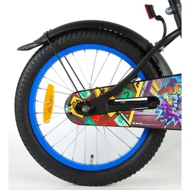 tpfsports Batman Kinderfahrrad - Jungen 18 Zoll - Rücktritt + Handbremse - Schwarz