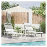 vidaXL Sonnenliege 53 x 162 x 98,5 cm Weiß