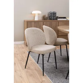Actona 2er Set Actona Stuhl Patricia Stoff Beige
