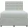 vidaXL Boxspringbett mit Matratze Hellgrau 140x200 cm Samt