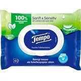Tempo sanft & Sensitiv feuchte Toilettentücher Aloe Vera, 42