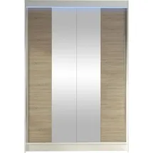 Mirjan24 Schiebetürenschrank Lino II 2-türig 120 x 200 x 60 cm Beige/Weiß