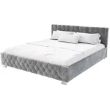 Juskys Nizza 180 x 200 cm mit Matratze grau