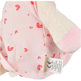 Sterntaler Spieluhr L Bär Betty, Kinder- und Babyspielzeug, kuschliger Flausch und bedrucktes Jersey, herausnehmbares Spielwerk, Sternengriff, Melodie: Brahm’s Wiegelied, 29×25×9,5 cm, cremeweiß