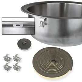 NINDO Stabilo-sanitaer - Edelstahl Einbauspüle `Ronda 1` Küchenspüle Rundbecken Rundspüle