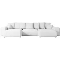 altdecor Eckcouch Polyester 6-Sitzer Weiß