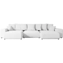 altdecor Eckcouch Polyester 6-Sitzer Weiß