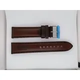 ZEPPELIN Uhrenarmband Herren Lederarmband dunkelbraun mit Zeppelin Logo 20 mm