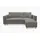 marpur Eckcouch Velourstoff mit Bettkasten und Schlaffunktion Grau