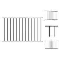 vidaXL Zaunfeld Pulverbeschichteter Stahl 1,7 x 1,25 m Schwarz