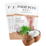 Holzsammlung Fußmaske, 3 Paar Hornhaut Socken, Fuß Peeling Maske, Hornhaut und abgestorbene Haut entfernen, für Frauen und Männer#010