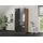 Priess Kleiderschrank Amsterdam 94 x 193 x 56 cm Schwarz
