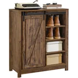 SoBuy Sideboard mit Schiebetür Kommode Schuhschrank Küchenschrank Flurschrank Beistellschrank Aufbewahrungsschrank Bht ca.: 80x92x35cm