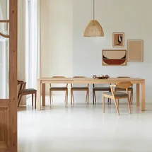 Tikamoon Eden 180 x 75 x 90 cm Ausziehtisch beige