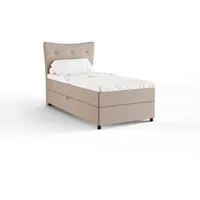 Panda möbel Boxbett, Cappuccino, Holz, Mode, 100x200 cm Oeko-Tex®
