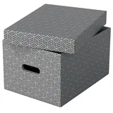 Esselte Aufbewahrungsbox 26,5 x 20,5 x 36,5 cm 3-tlg. grau
