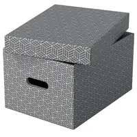 Aufbewahrungsbox 26,5 x 20,5 x 36,5 cm 3-tlg. grau