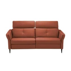 Ledersofa  3-sitzig Cedrik , rot , Maße (cm): B: 198 T: 95