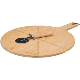 Five Pizza-Schneidebrett mit Schneidring 37 cm Beige