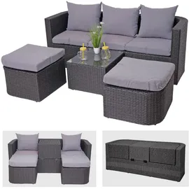 MCW Lounge-Set, anthrazit, hellgrau