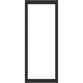 toboli Kaminholzregal Metall 150 x 25 x 60 cm Schwarz