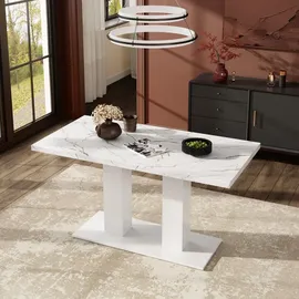 stilvora Esstisch 140 x 70 x 180 cm weiß