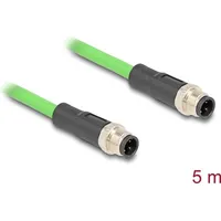 DeLock M12 Kabel D-kodiert 4 Pin Stecker zu Stecker