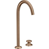 Hansgrohe Axor One 2-Loch Waschbeckenarmatur Select 260 Push-Open Ablaufgarnitur brushed red gold