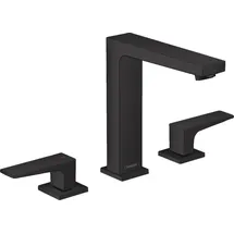 Hansgrohe Metropol 3-Loch Waschtischarmatur Mattschwarz