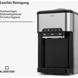 Klarstein Eiswürfelmaschine für Zuhause Camping Gastro, Schnelle Mini Eiswürfelmaschine Klein, Profi Eismaschine für Große Kleine Klare Eiswürfel, Selbstreinigend mit 3l Eiswürfelbehälter, 20kg/24h