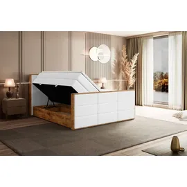 altdecor Boxspringbett 140 x 200 cm H3 Weiß