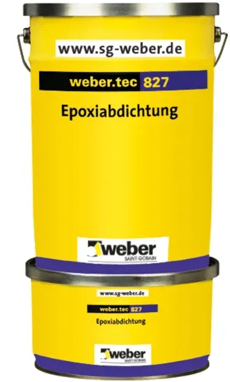 Flexible Reaktionsharzabdichtung - weber.tec 827/827S - 8kg, selbstverlaufend