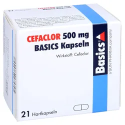 Cefaclor 500 mg BASICS Hartkapseln 21 St