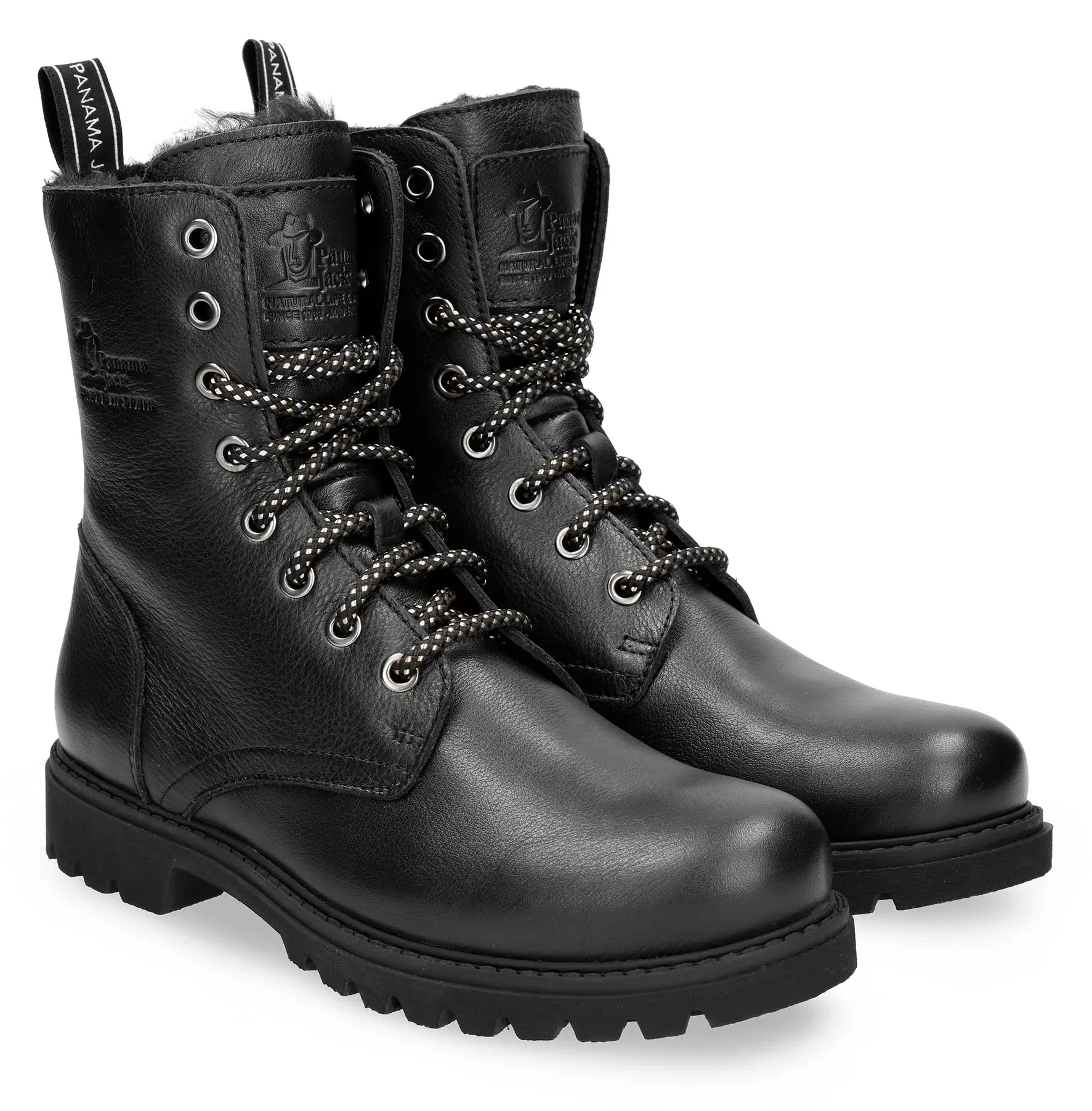 Schnürboots PANAMA JACK "Frisia" Gr. 43, schwarz Damen Schuhe Schnürboots, Stiefelette, Blockabsatz, mit Warmfutter