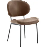 2er-Set Ebba | Bistro Stuhl | Braun | Leder