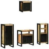 VidaXL Badezimmermöbel Set mit Regal 4 pcs Braun Massives
