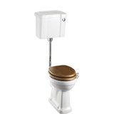 Burlington Niedrig Level Slimline Druckknopf Toilette, 44cm, P2, C4 & T31 Chrom