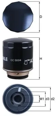 KNECHT Ölfilter oc5934 Anschraubfilter 98,3mm Gewindemaß3/4-16UNF-2B für BYD DENZA VW (FAW) CUPRA (SVW)