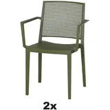 Siena Garden Stapelsessel-Set Square 2-teilig Olive