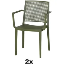 Siena Garden Stapelsessel-Set Square 2-teilig Olive