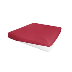 Jersey-Elastan Boxspringlaken , rot , Baumwollmischgewebe , Maße (cm): B: 150 H: 28 T: 28