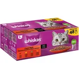 Whiskas Jumbopack Whiskas 1+ Adult Frischebeutel Klassische Auswahl in Sauce