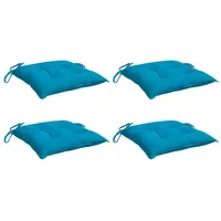VidaXL Stuhlkissen 4 Stk. Hellblau 40x40x7 cm Oxford-Gewebe