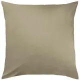 Traumschlaf Uni Kissenhülle Monaco 2er Set 2x 80x80 cm | taupe - braun