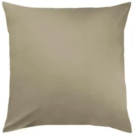 Traumschlaf Uni Kissenhülle Monaco 2er Set 2x 80x80 cm | taupe - braun
