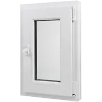 Kunststoff Fenster Dreh/Kipp 40 cm x 60 cm Anschlagrichtung Rechts inklusive Fenstergriff