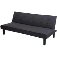 MCW Schlafsofa MCW-J17, Couch Klappsofa Gästebett Bettsofa, Schlaffunktion Stoff/Textil ~ anthrazit-grau