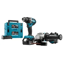 Makita DGA 504 inkl. 2 x 5,0 Ah + Ladegerät + 2 x Makpac