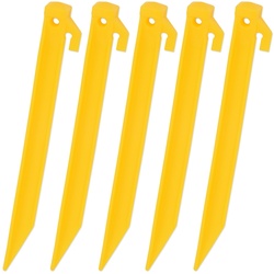 VOSS.farming 5x Heringe 22cm, Bodenanker, Abspannhaken, extra robust, gelb